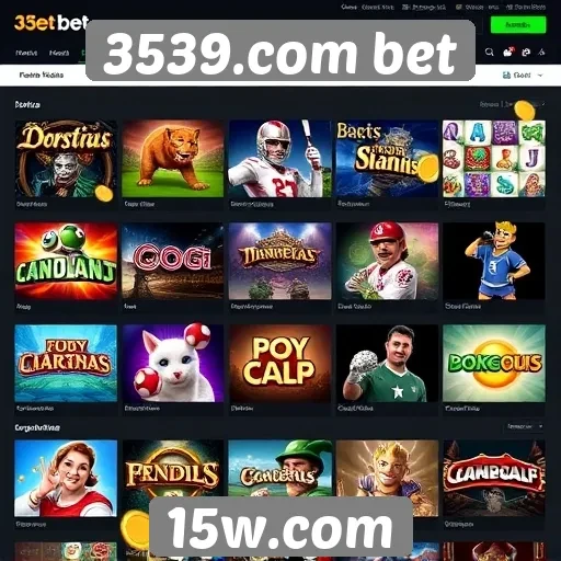 Variedade de jogos disponíveis no 3539.com bet